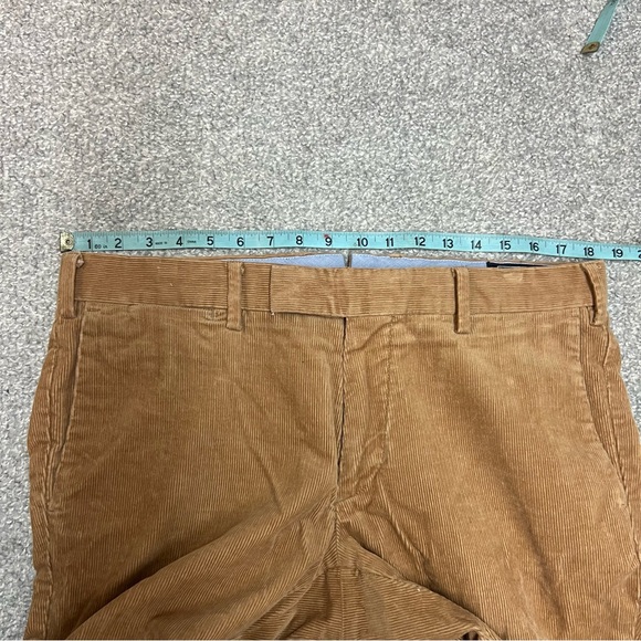 Polo Ralph Lauren Pants Mens 34x32 Brown Corduroy Chino Slim Fit Stretch 36x31 - Picture 5 of 11